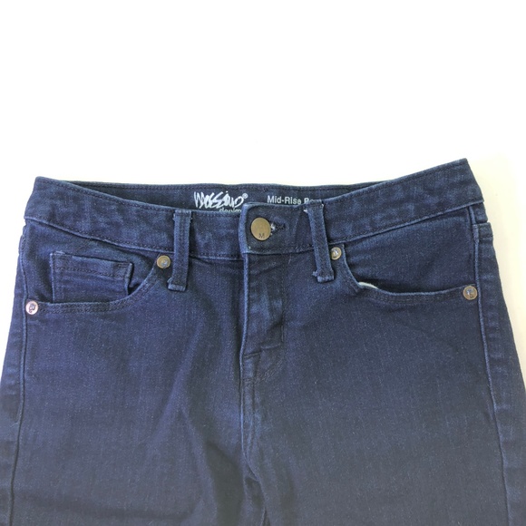 Mossimo Junior's Dark Wash Cuffed Capri Pants R081 - Picture 3 of 6